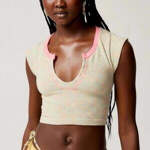 Urban Outfitters Out From Under Go For Gold Seamless Spacedye Top Size XS/S